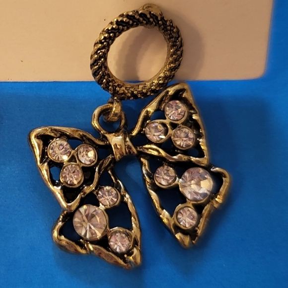 New Betsey Johnson Bows Earrings,  alloy , Rhinestones - Picture 7 of 7